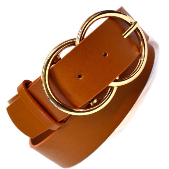 Accessories - Tan | Gold Double Ring Buckle Belt Accessories - Tan | Gold Double Ring Buckle Belt